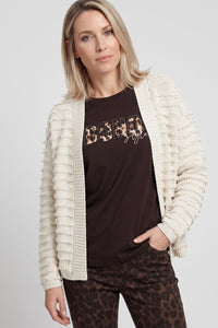 Cardigan en maille à franges