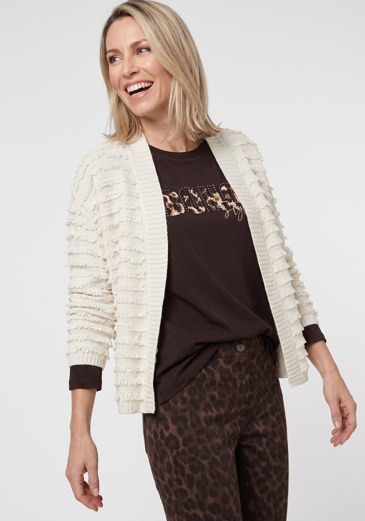 Fringe Knit Cardigan
