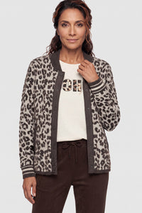 Feather Yarn Leopard Cardigan
