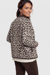 Feather Yarn Leopard Cardigan