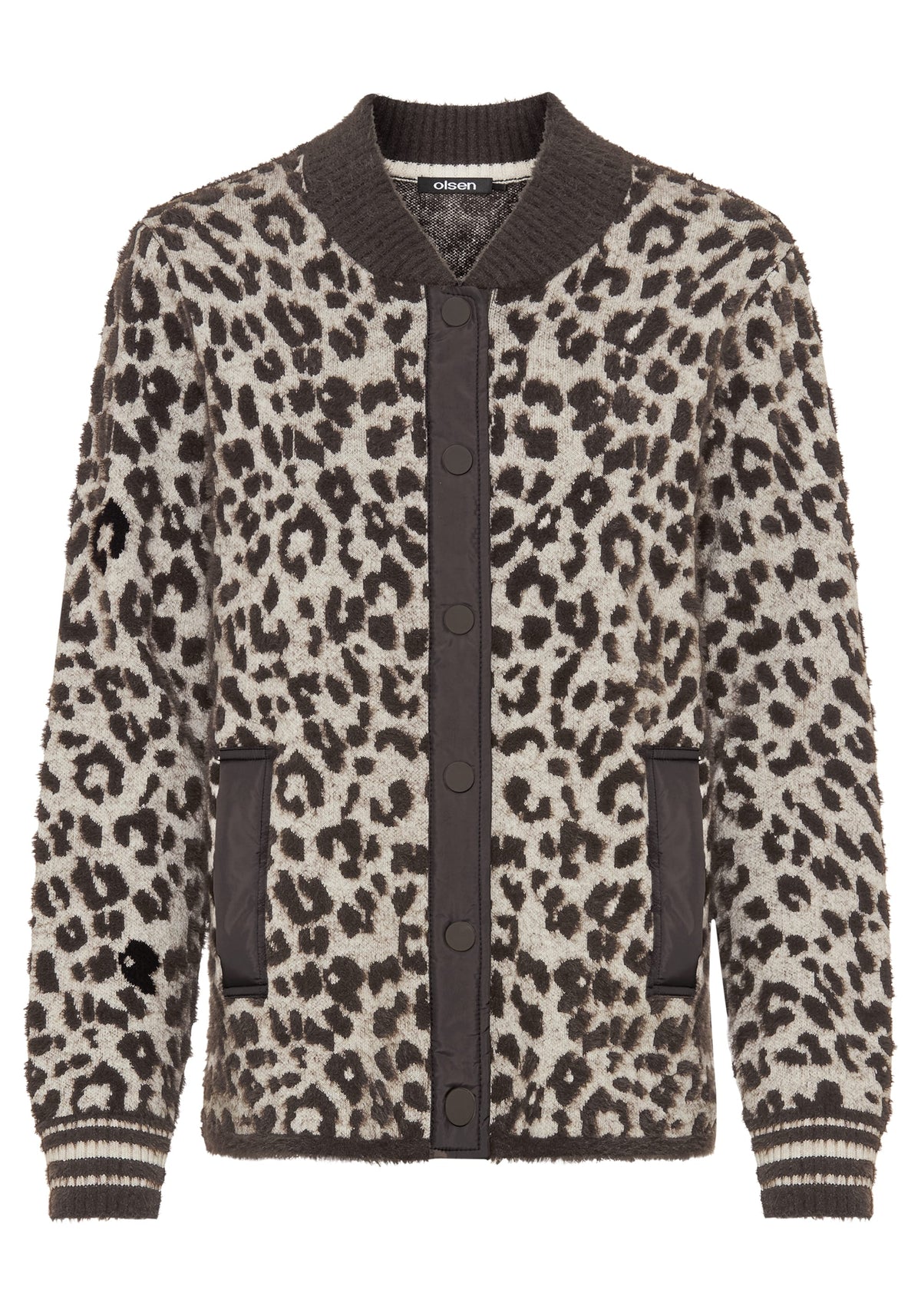 Feather Yarn Leopard Cardigan