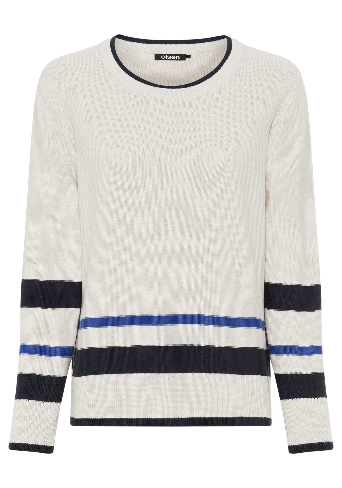 Pull à rayures avec boutons sur les côtés