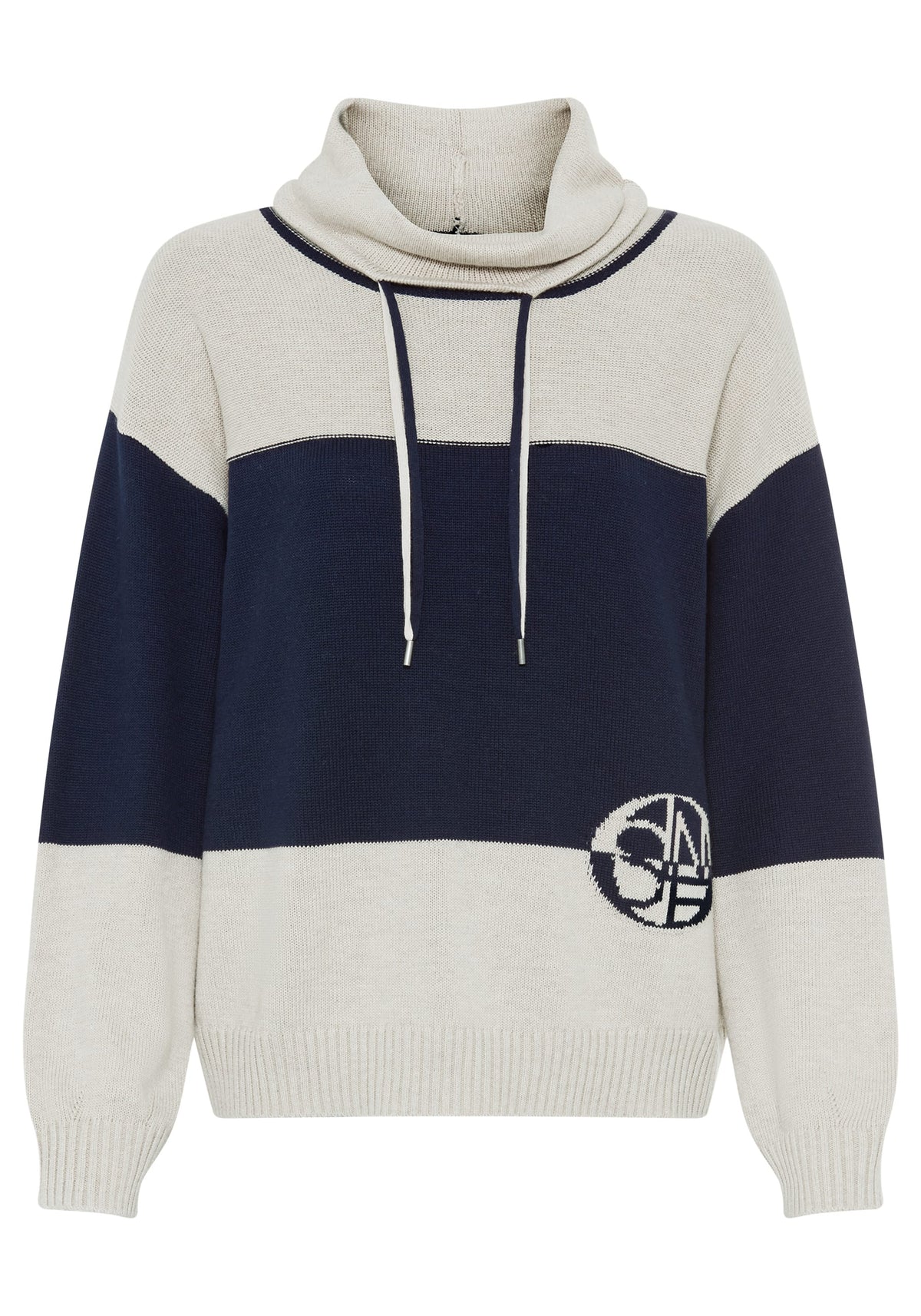Pull à col roulé rayé