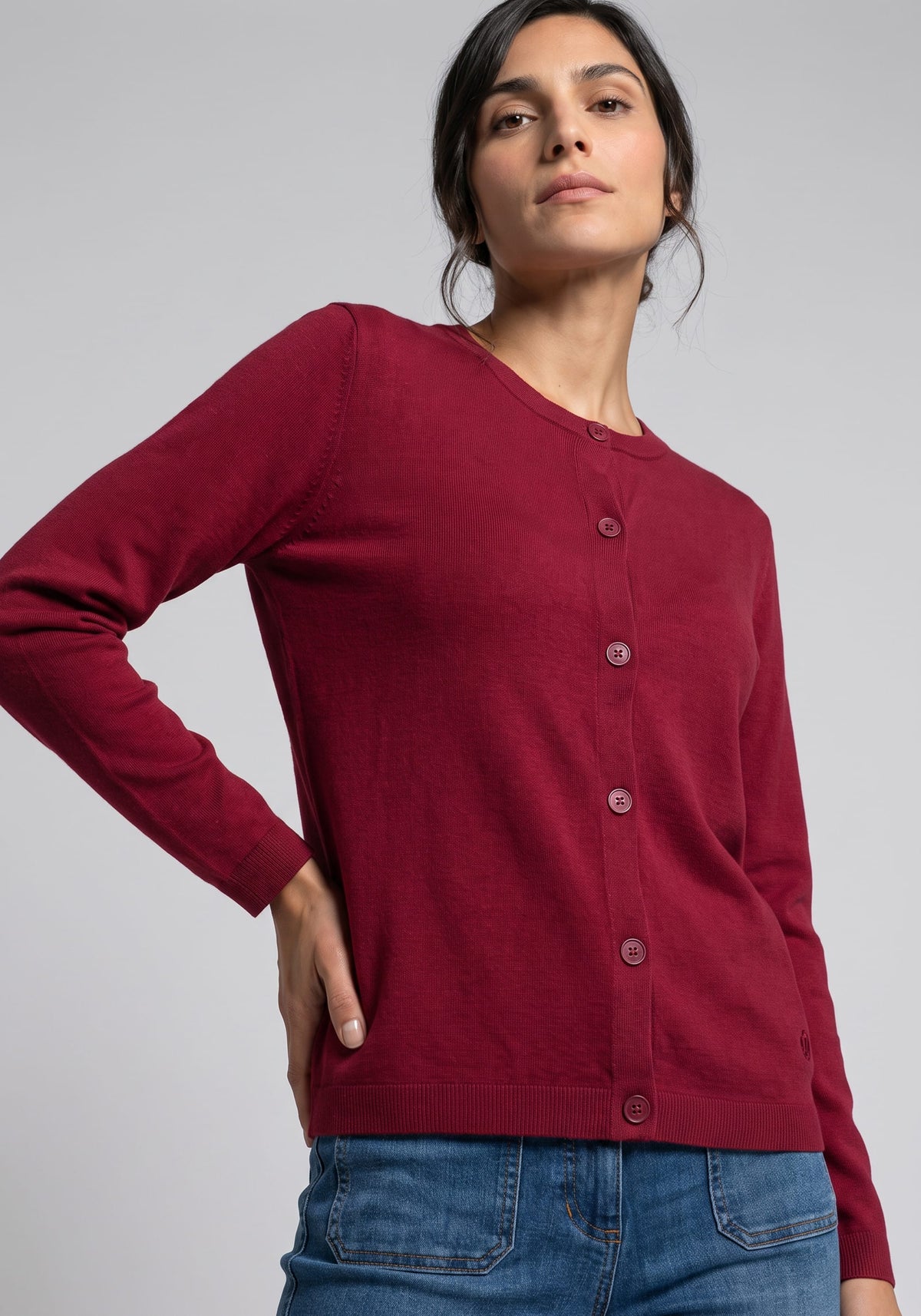 Cardigan en maille fine