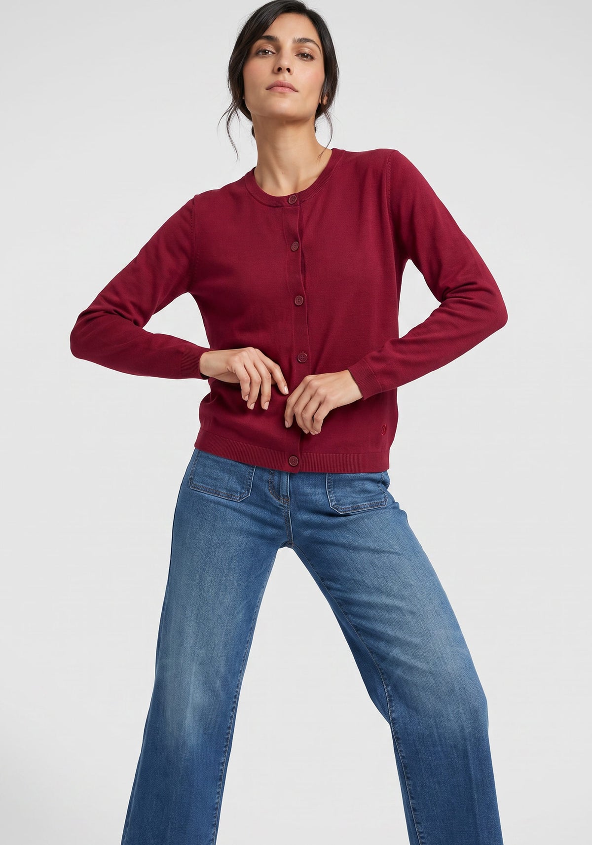 Cardigan en maille fine