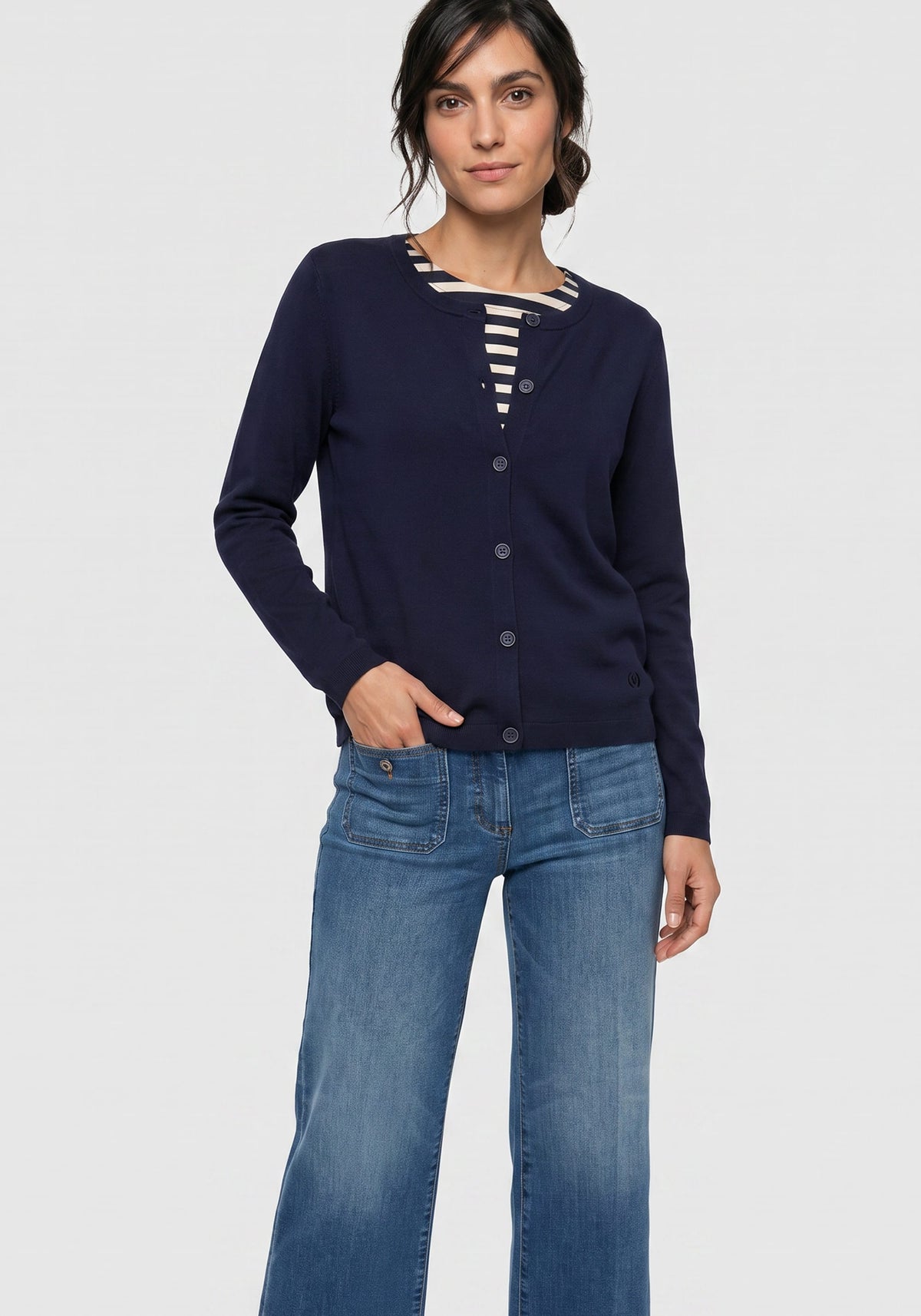 Cardigan en maille fine