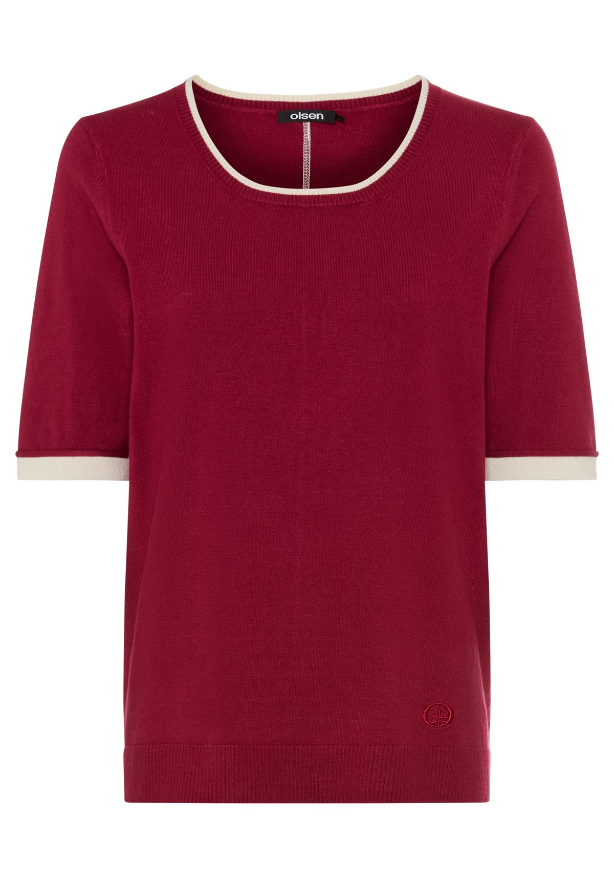 Pull à manches courtes en maille fine