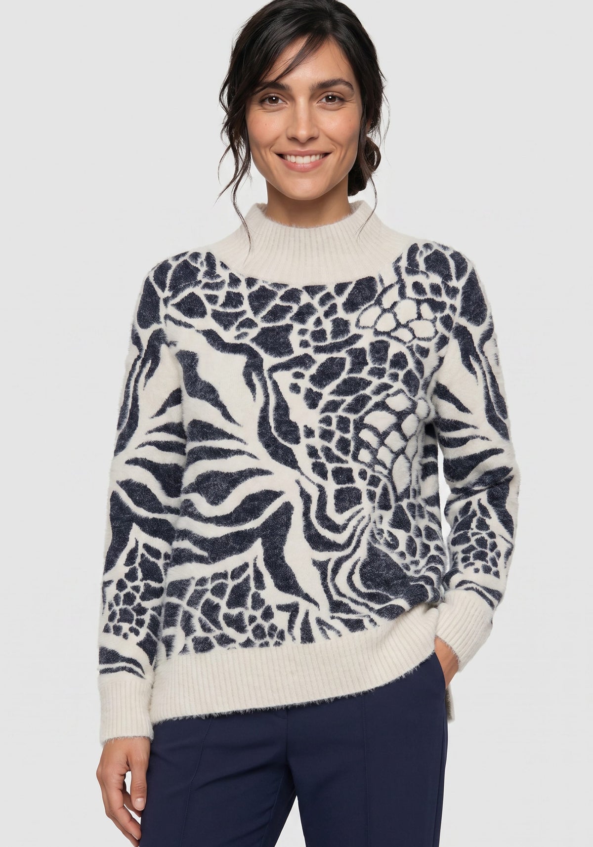 Pull en laine à motif « Graphic Feather »