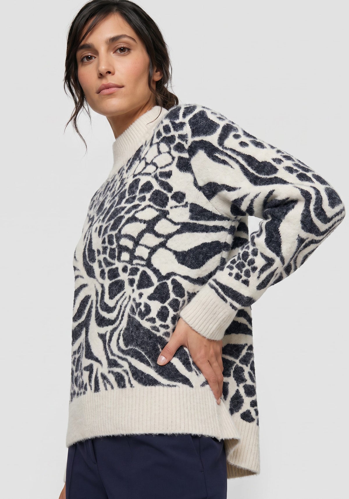 Pull en laine à motif « Graphic Feather »