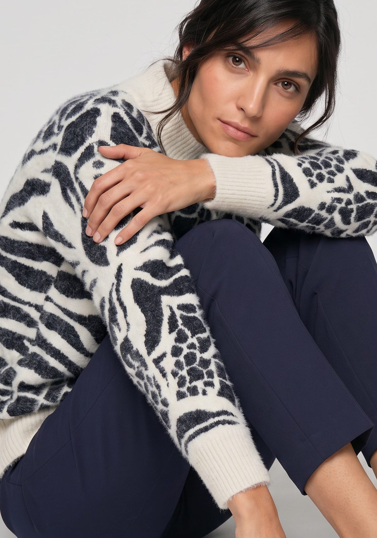Pull en laine à motif « Graphic Feather »