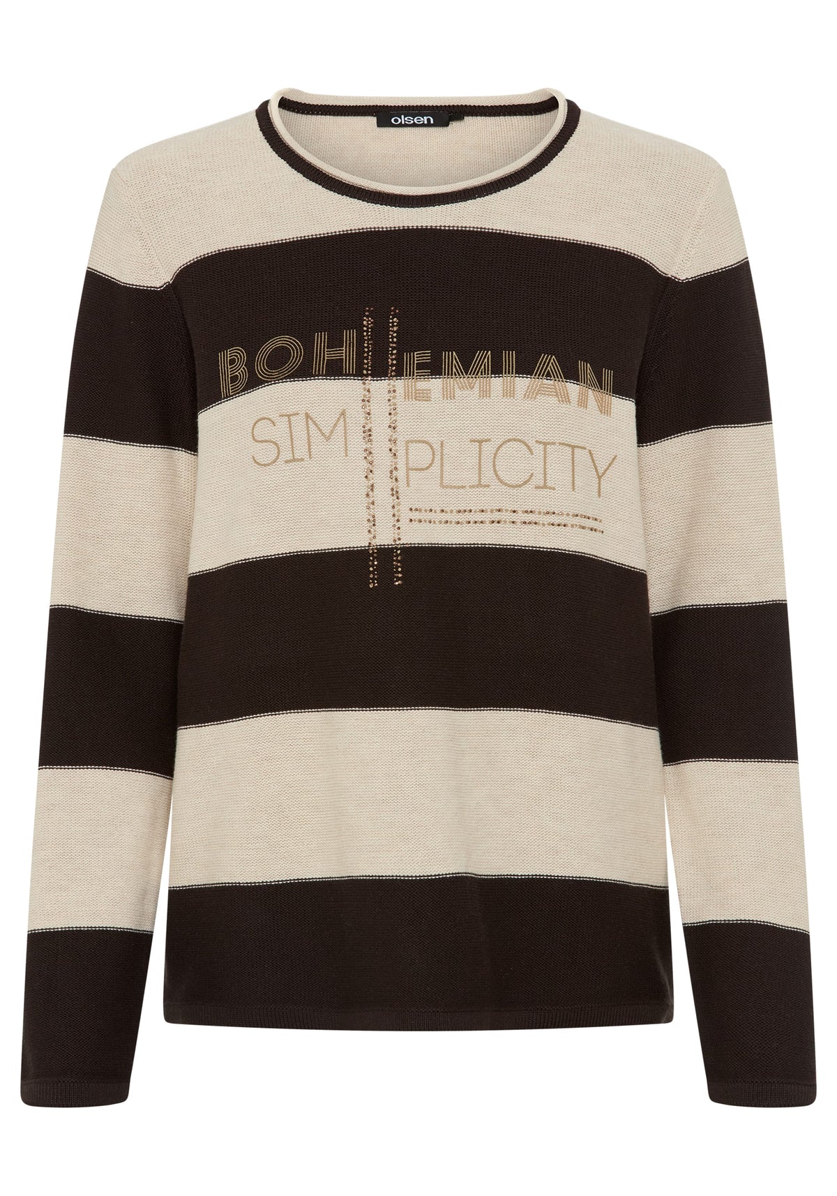 Pull à rayures et imprimé