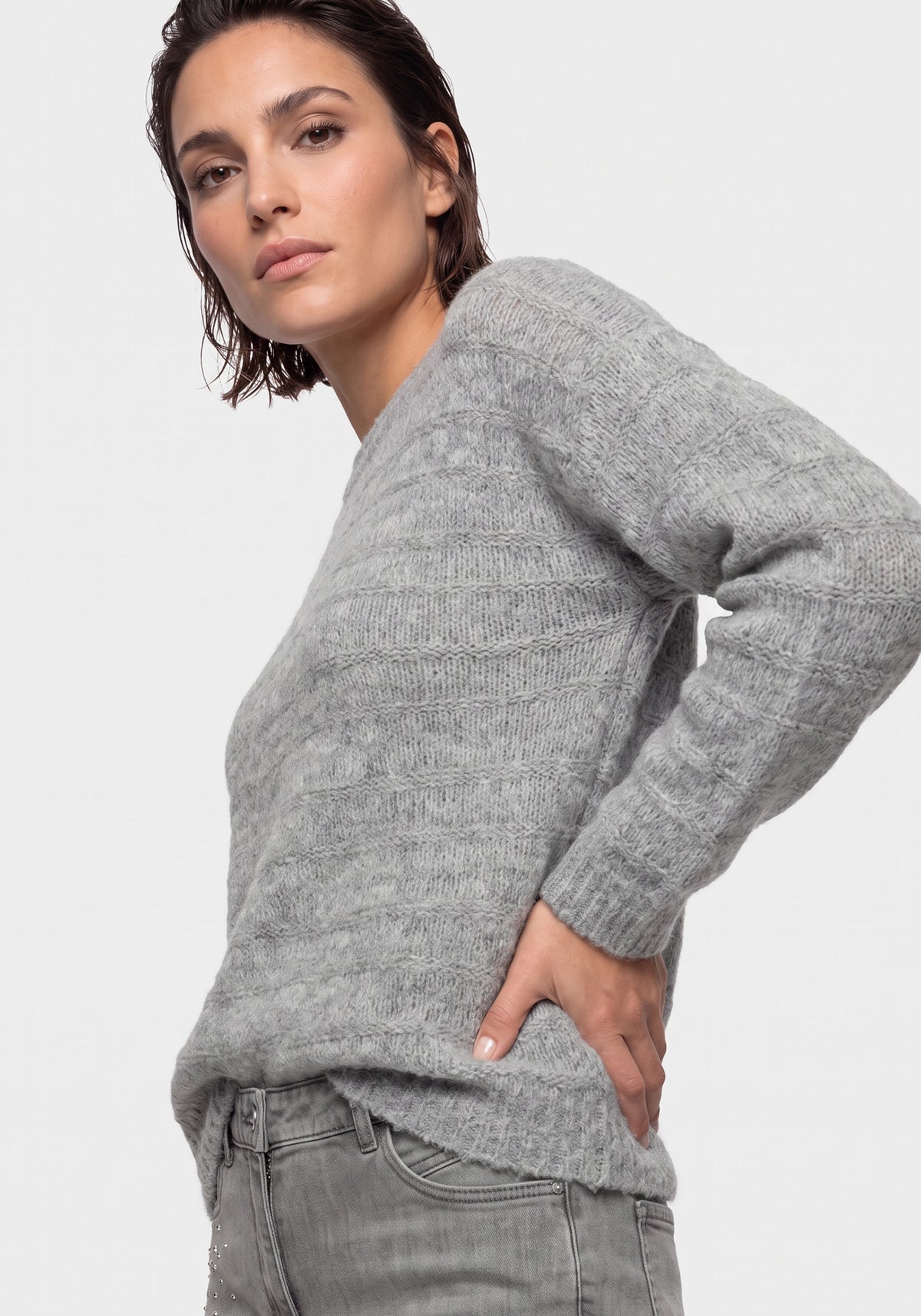 Rib Knit Stripe Sweater