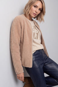 Cardigan zippé en laine « Feather Yarn »