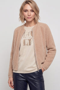 Cardigan zippé en laine « Feather Yarn »