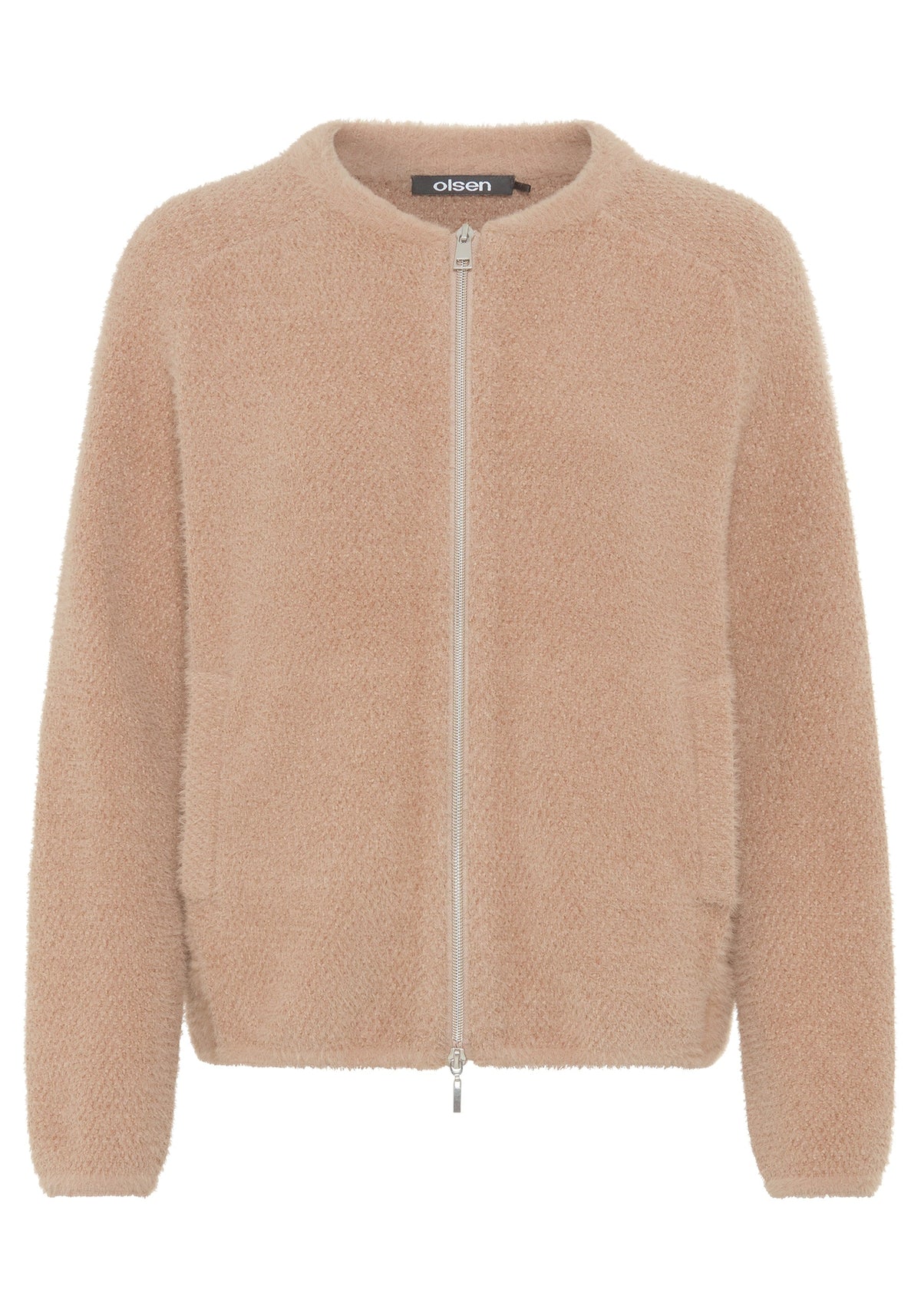 Cardigan zippé en laine « Feather Yarn »