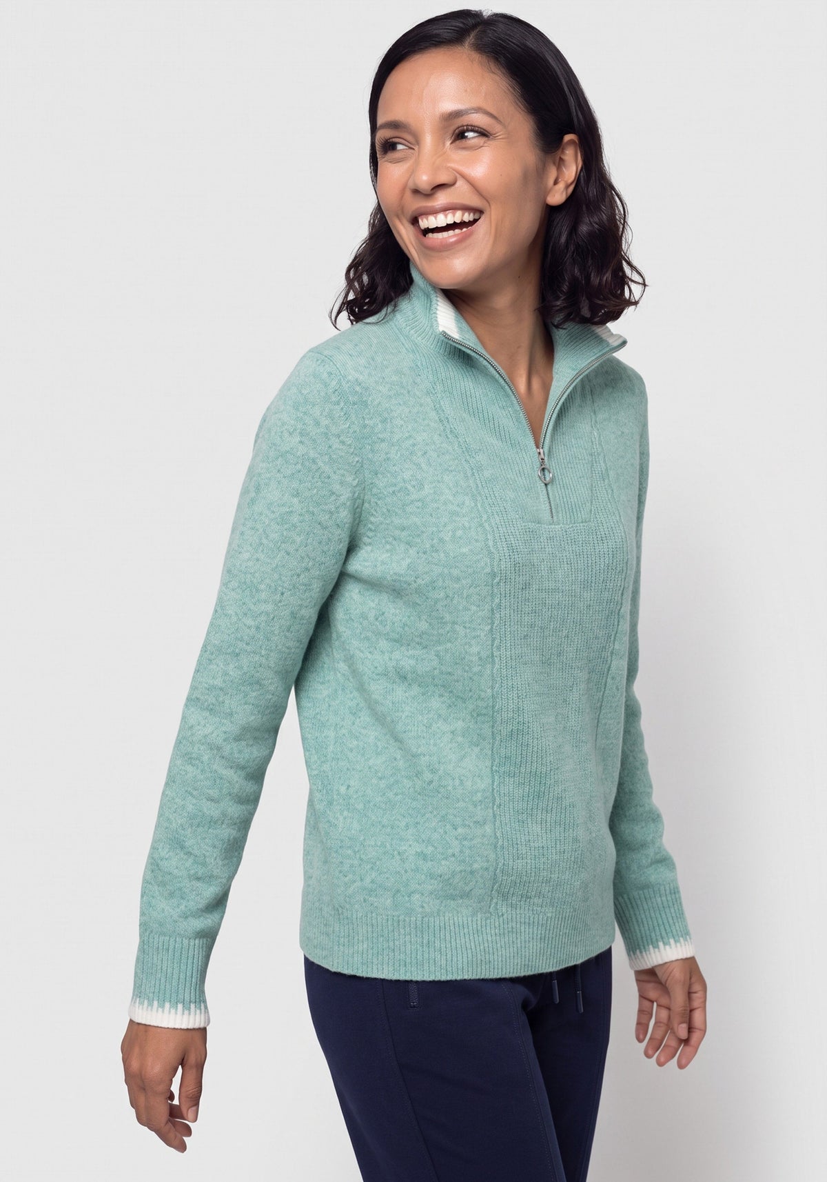 Quarter Zip Mock Sweater