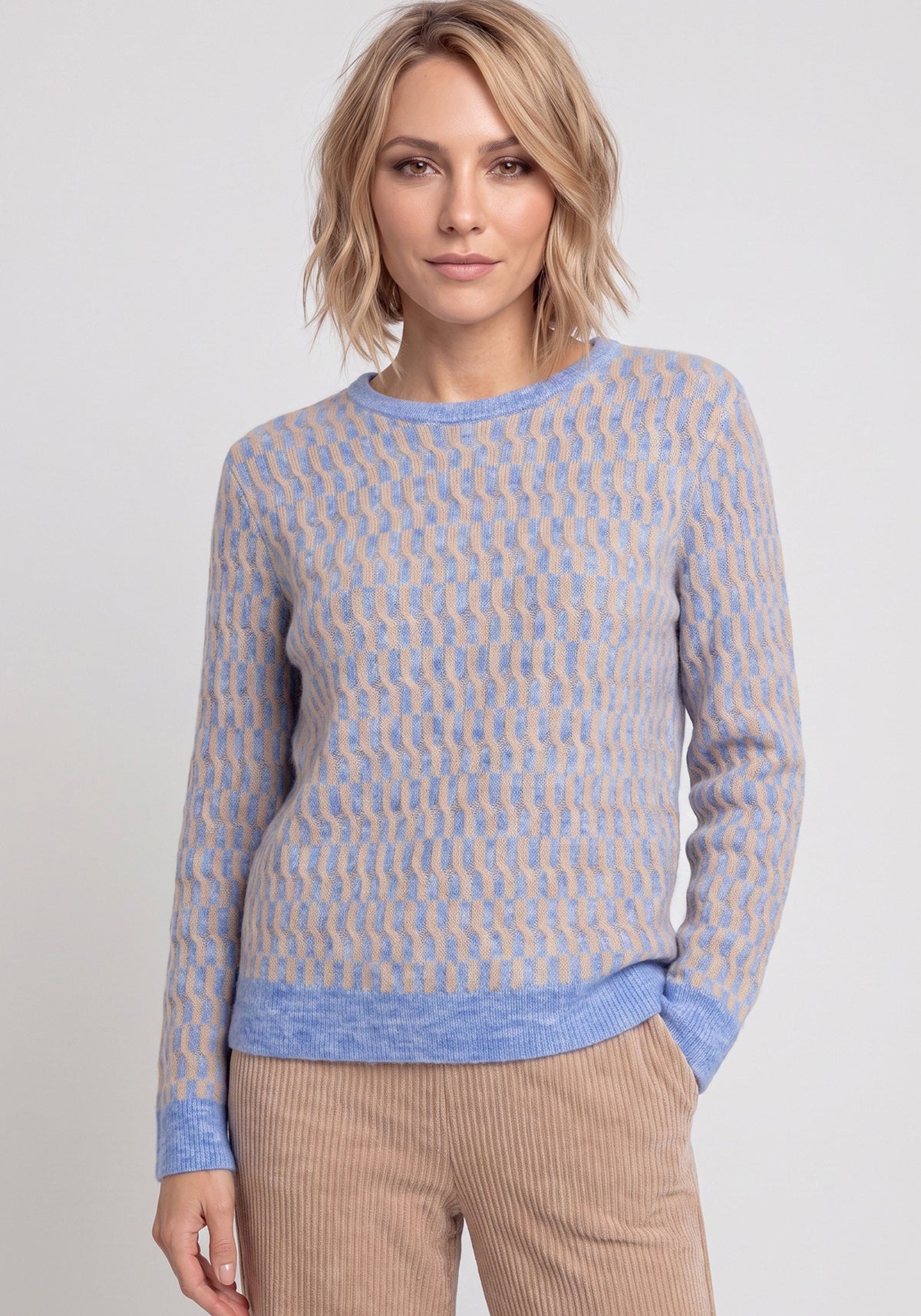 Pull en jacquard doux