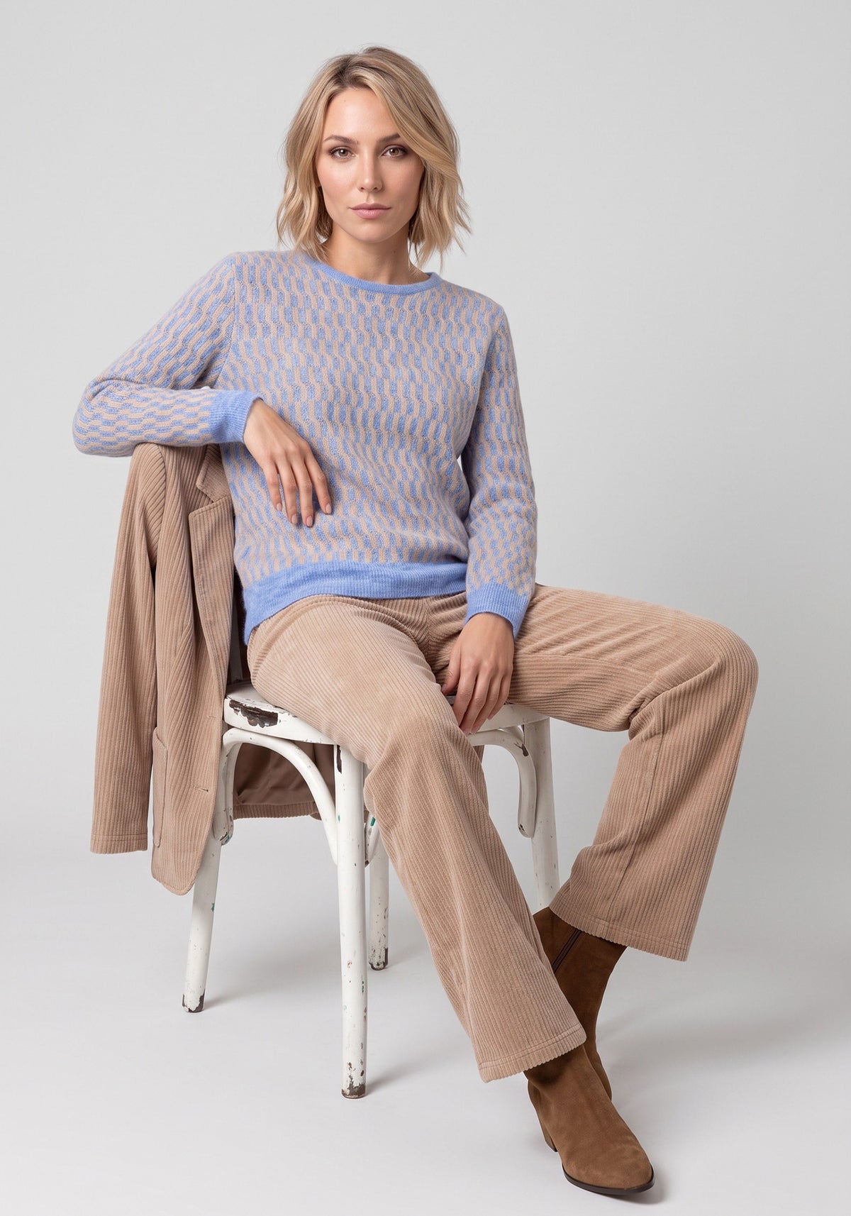 Pull en jacquard doux