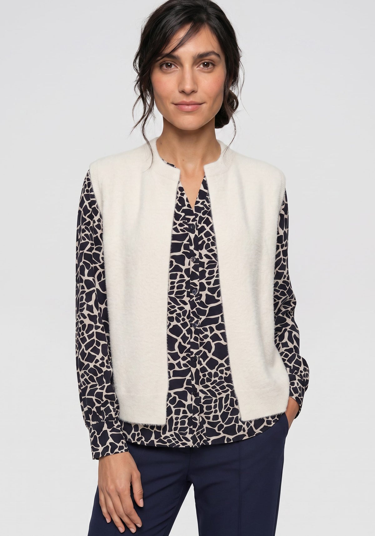 Gilet court en fil « Feather »