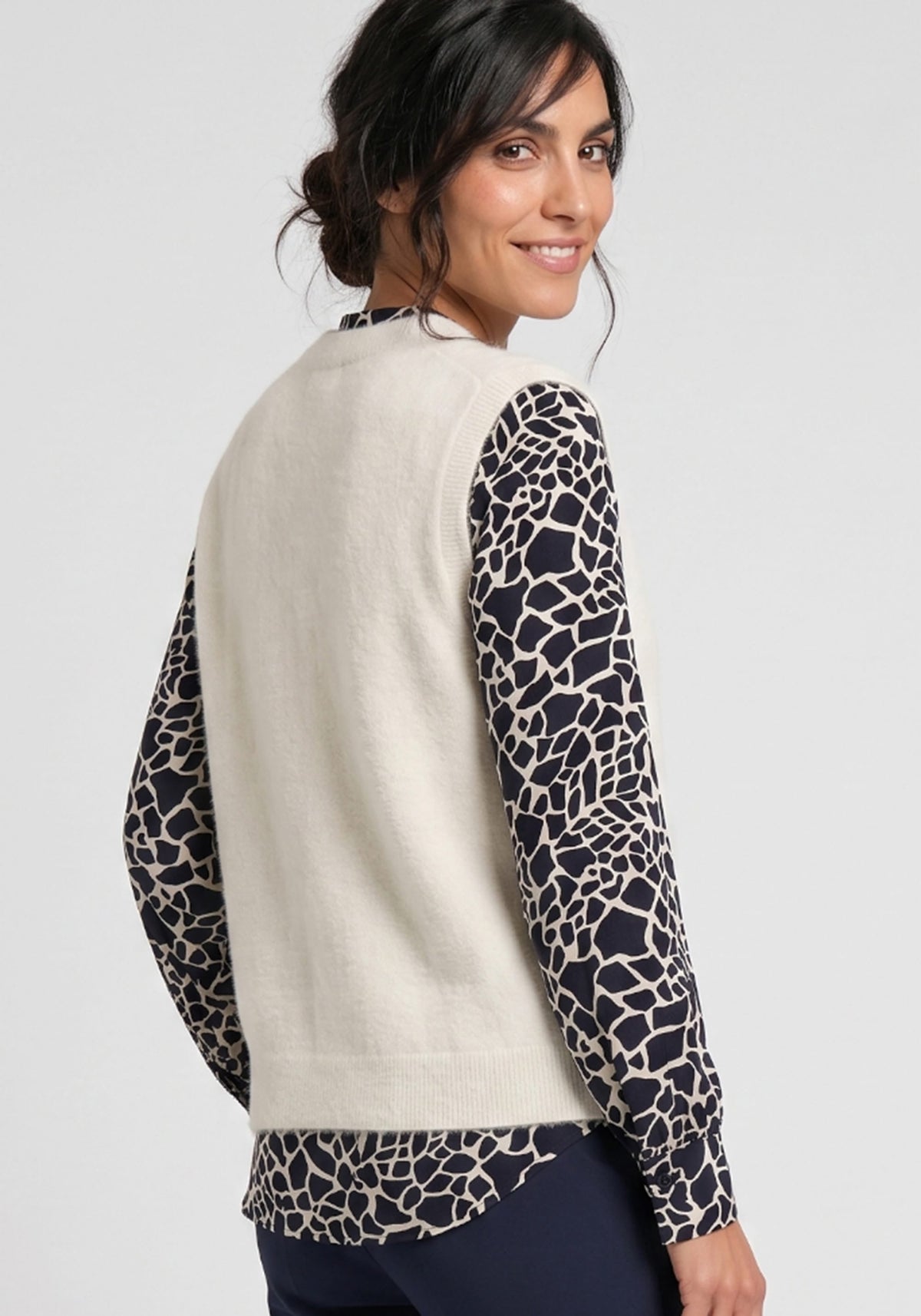 Gilet court en fil « Feather »