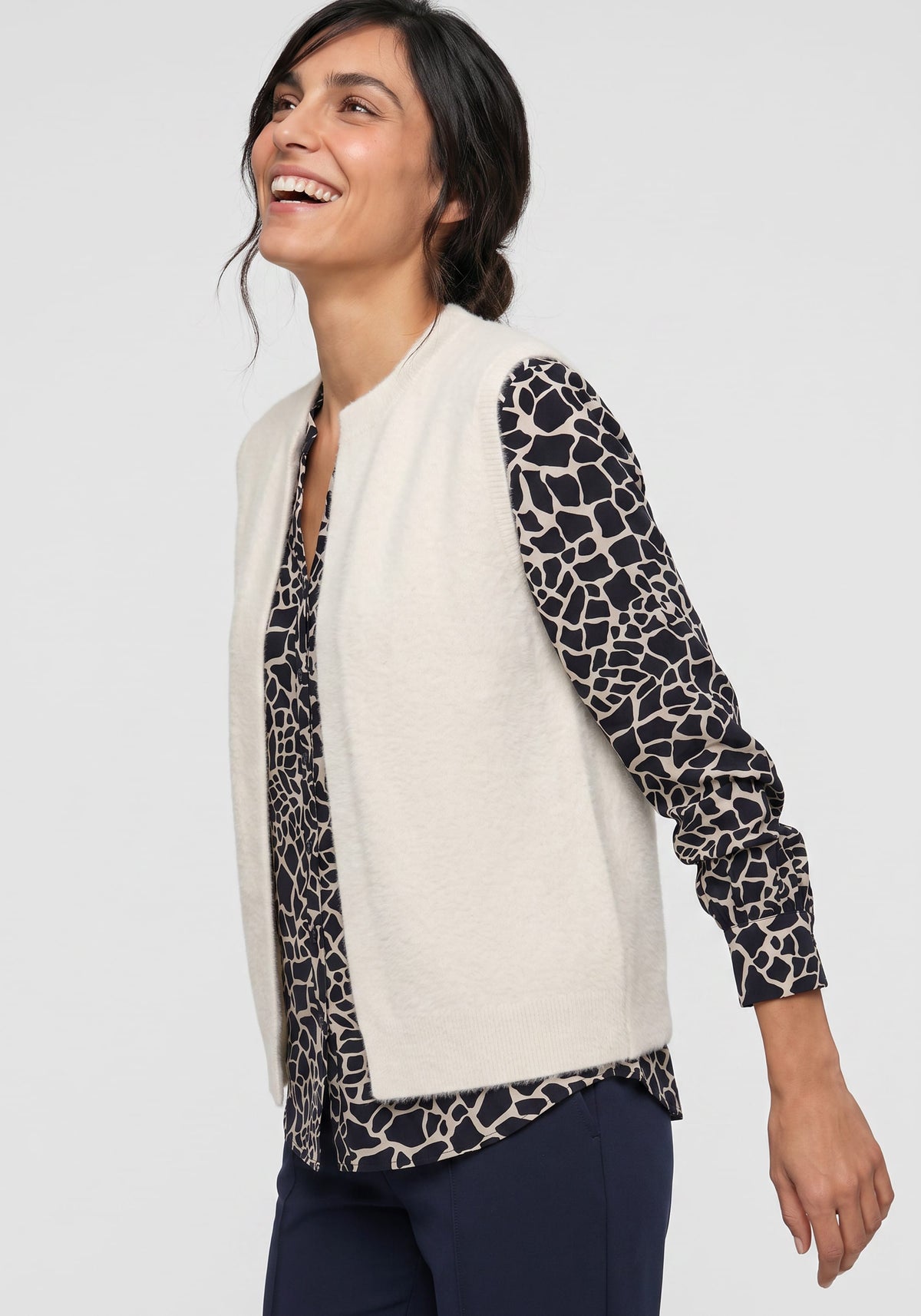 Gilet court en fil « Feather »