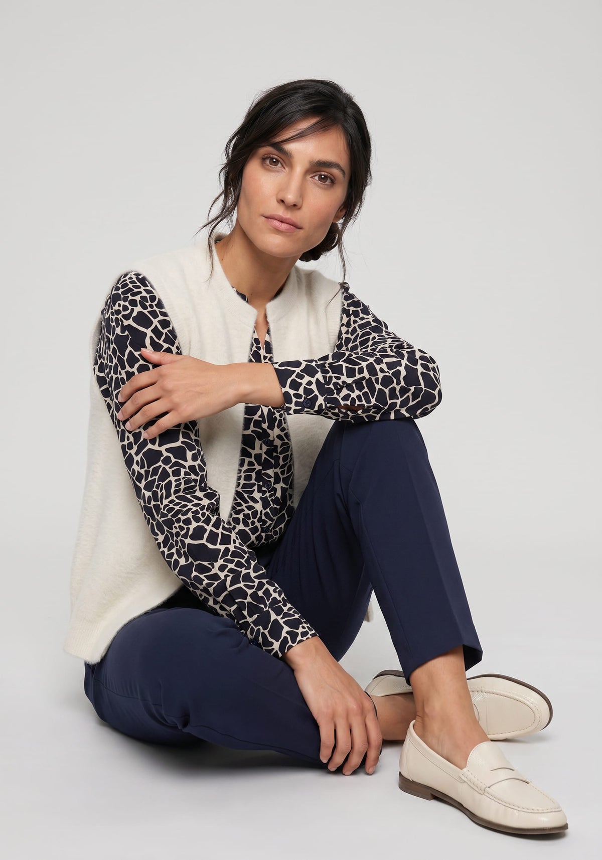 Gilet court en fil « Feather »