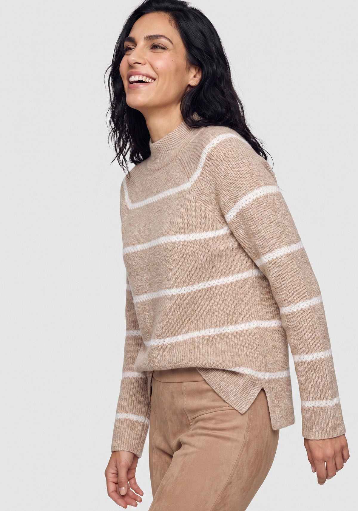 Striped Mock Sweater