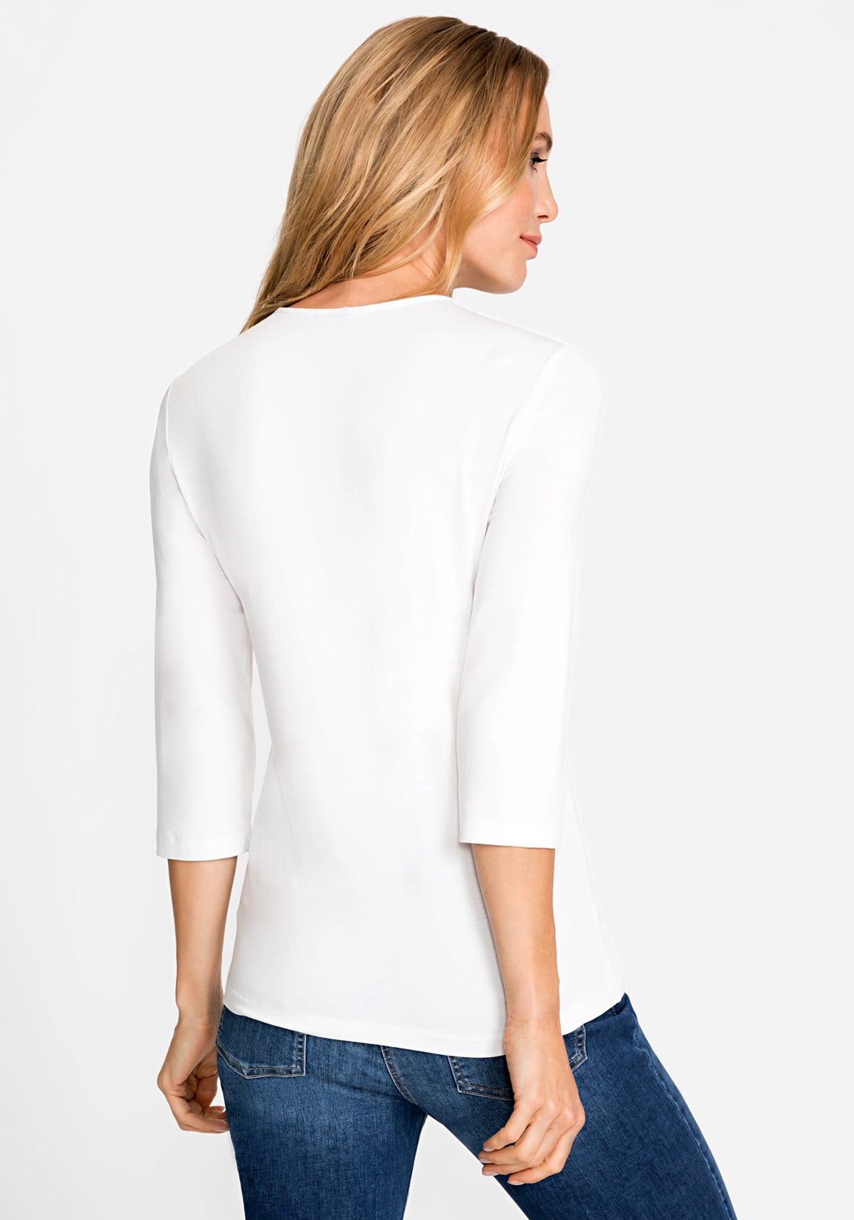 3/4 Sleeve V-Neck T-Shirt