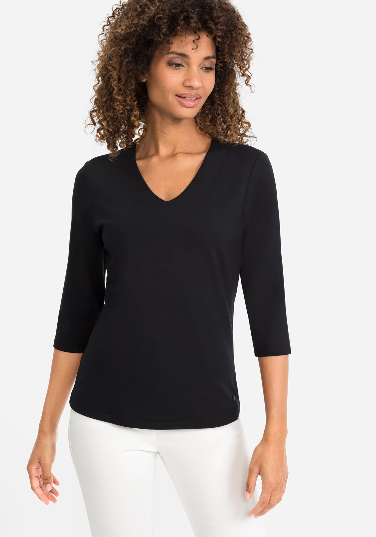 3/4 Sleeve V-Neck T-Shirt