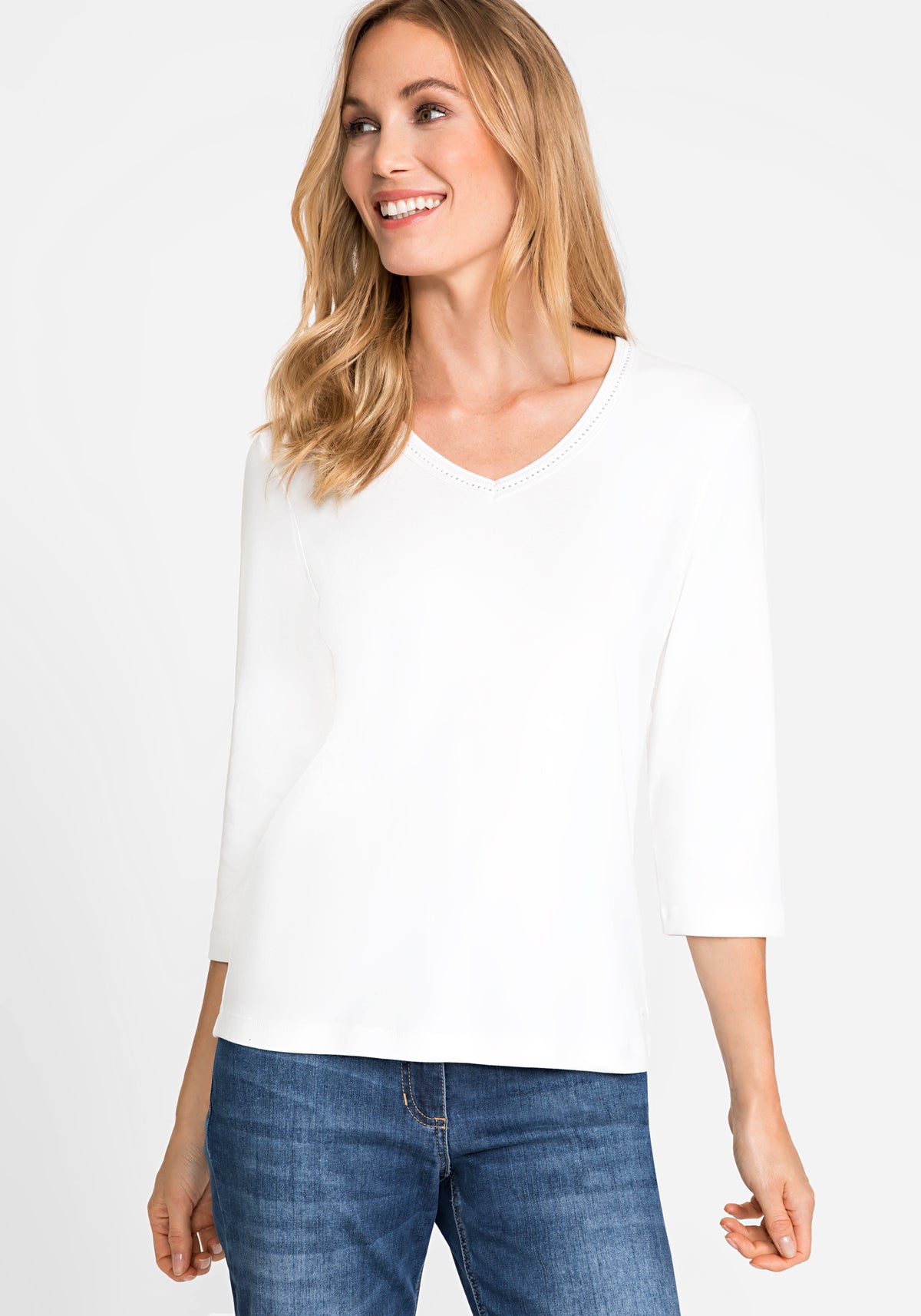 Embellished V-Neck T-Shirt