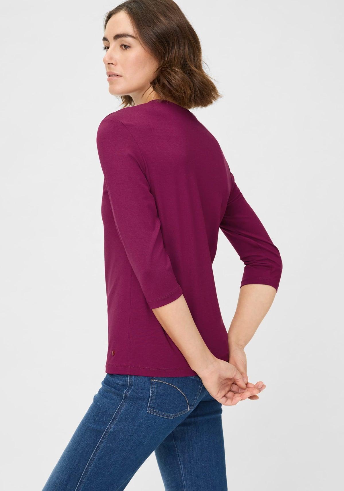 3/4 Sleeve V-Neck T-Shirt