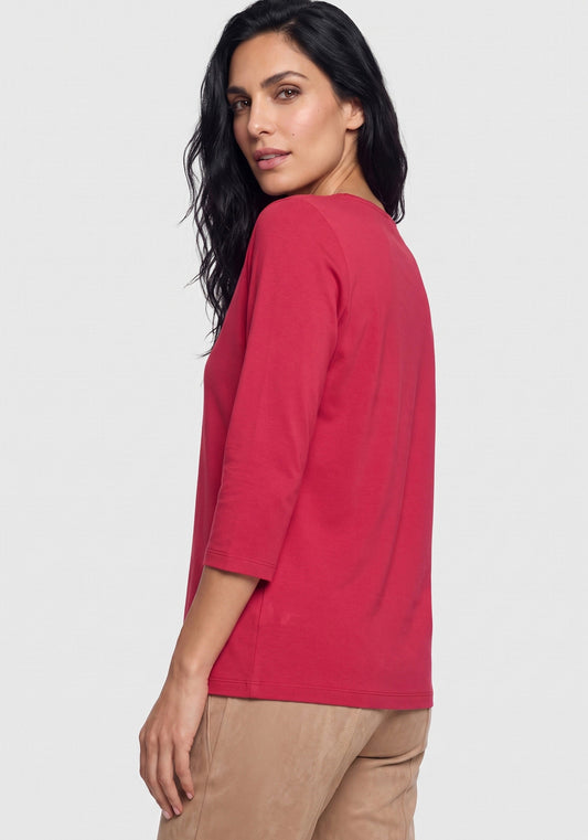 T-shirt uni en mélange de viscose