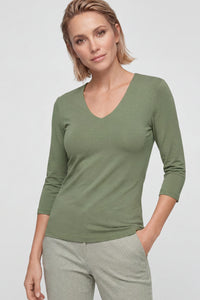 T-shirt uni en mélange de viscose