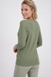 T-shirt uni en mélange de viscose