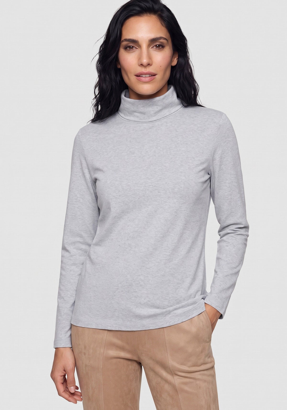 Solid Turtleneck T-Shirt