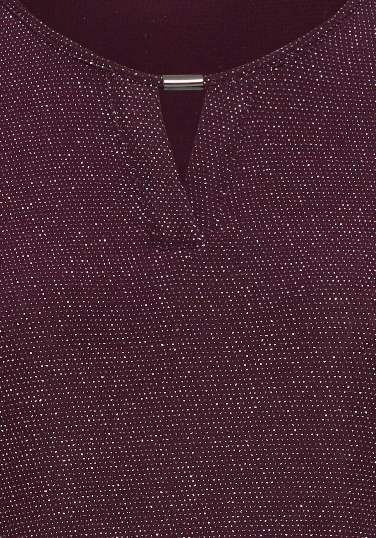 Keyhole Neckline Sparkle T-Shirt