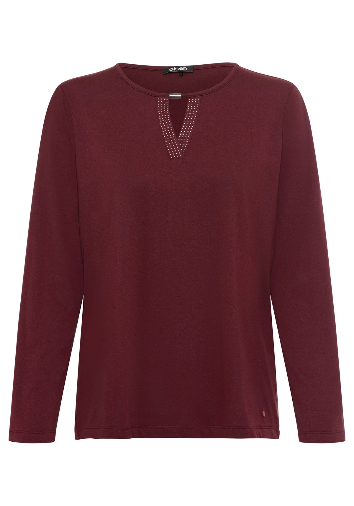 Embellished Keyhole T-Shirt