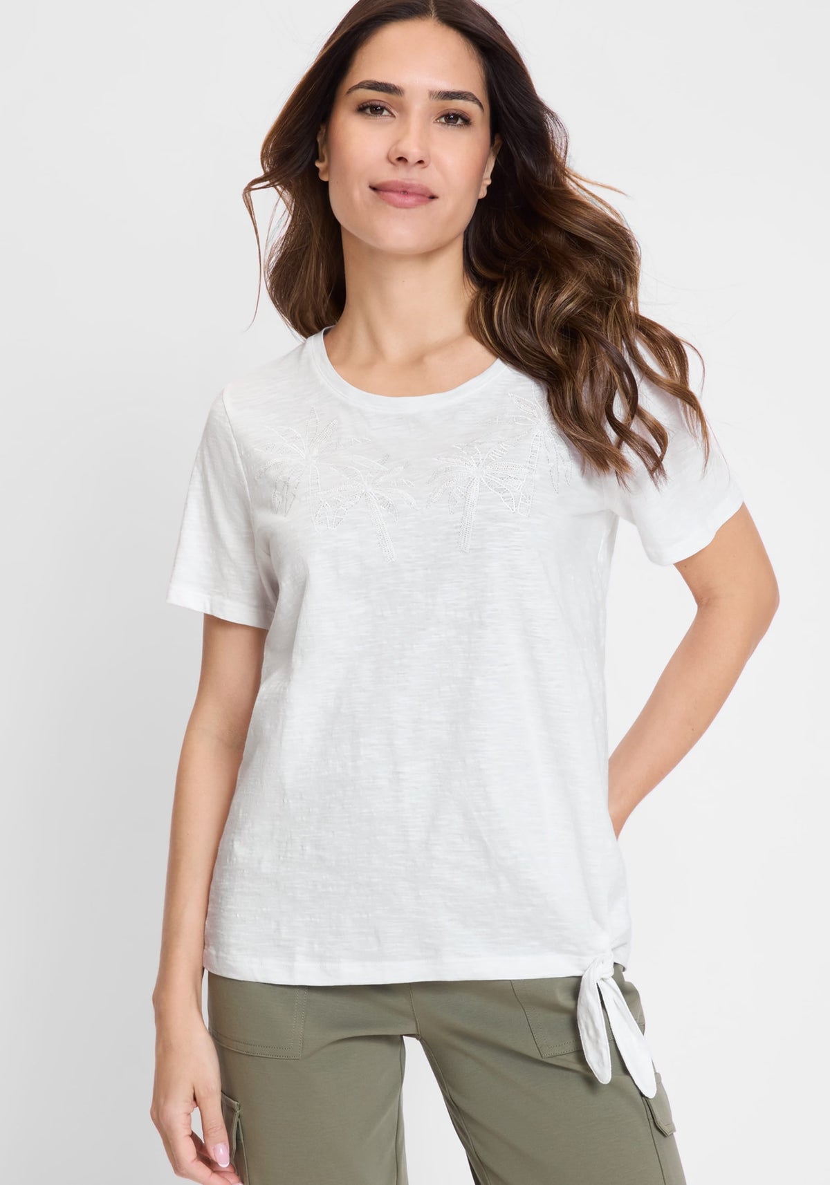 Tied Hem Palm T-Shirt