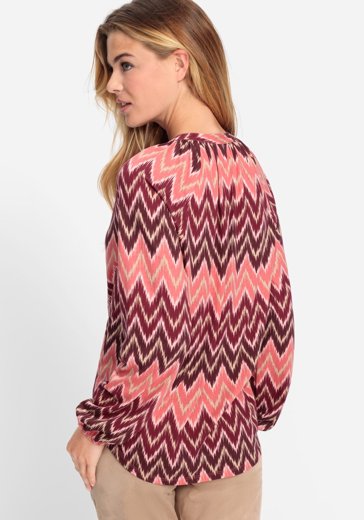 Chevron Tie Neck T-Shirt