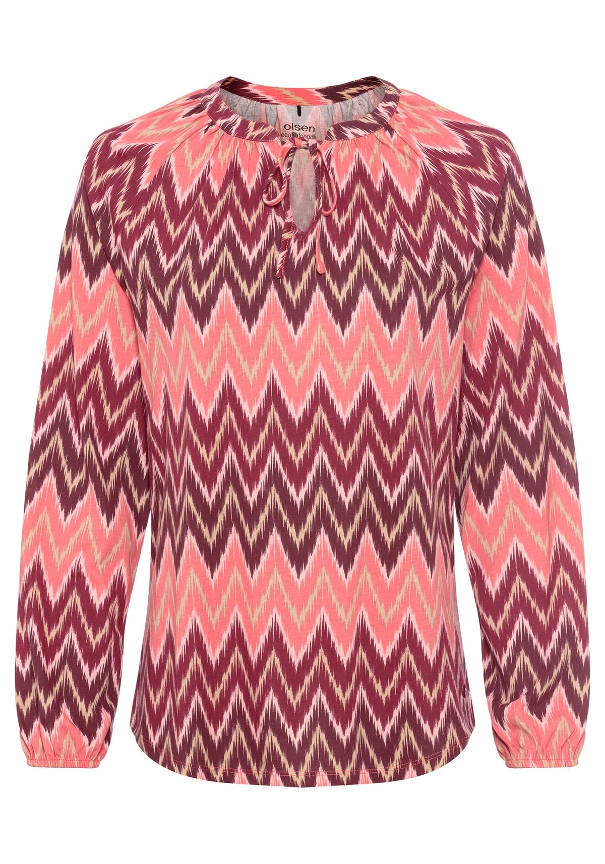 Chevron Tie Neck T-Shirt