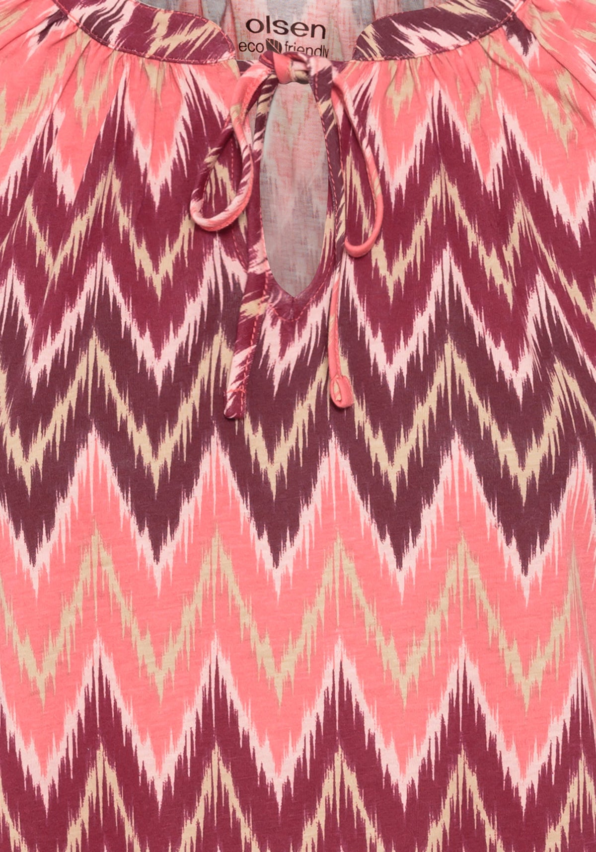 Chevron Tie Neck T-Shirt