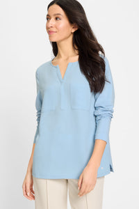 Mixed Media Sequin Trim T-Shirt