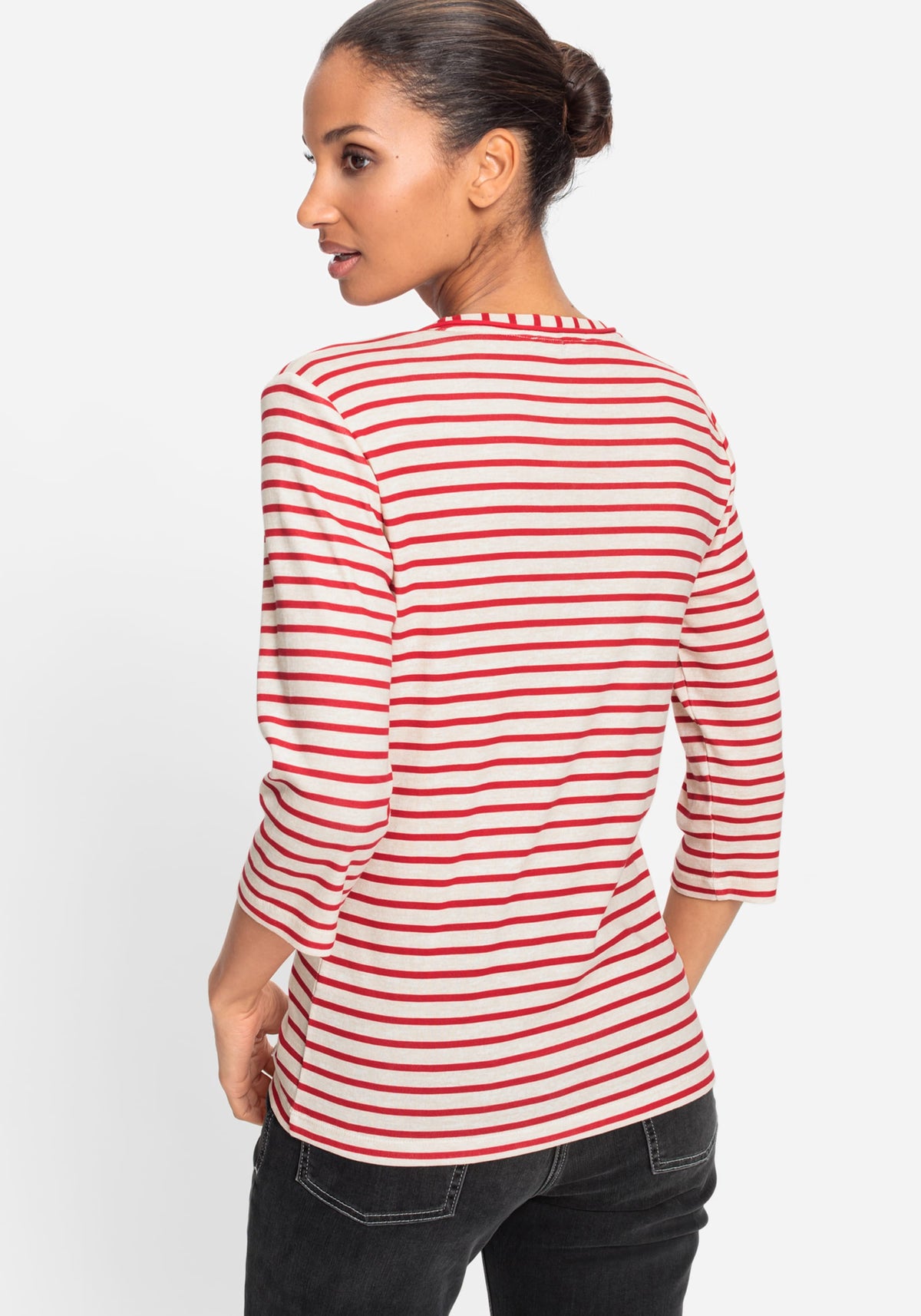 Striped Love Print T-Shirt