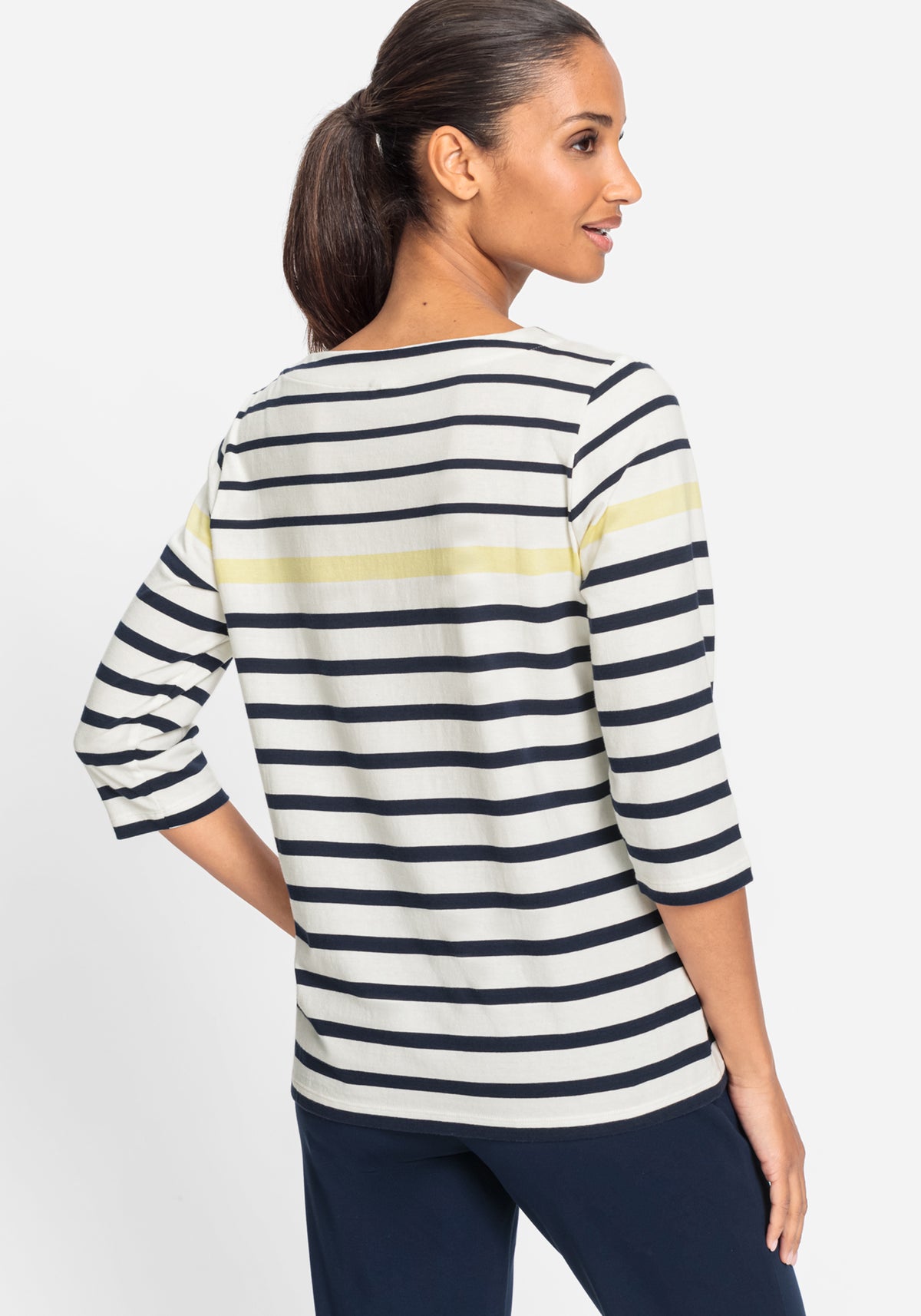 Striped Boat Neck T-Shirt