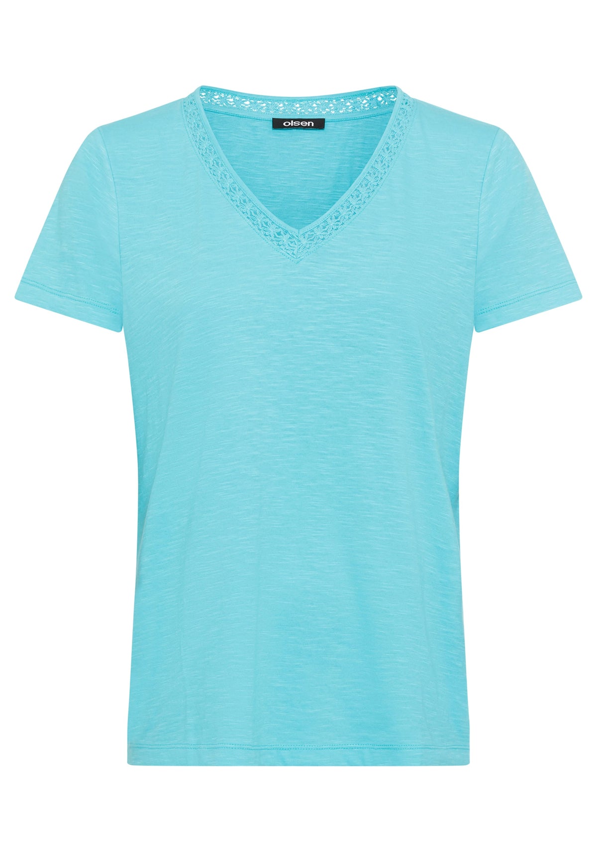 Embroidered Neck T-Shirt