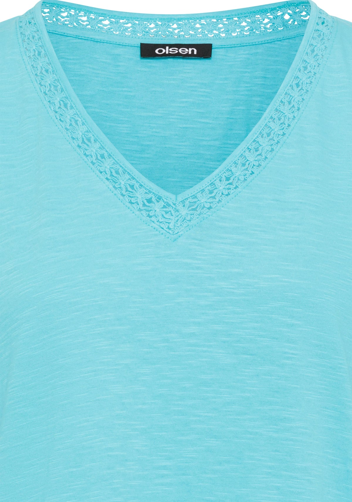 Embroidered Neck T-Shirt