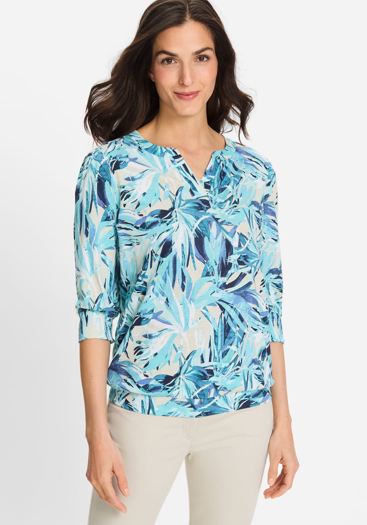 Palm Print Tunic T-Shirt