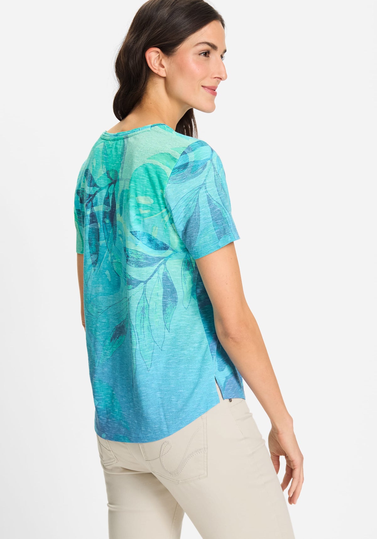 Panneaux Leaf Print T-Shirt
