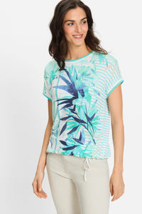 T-shirt à imprimé mixte avec ornements