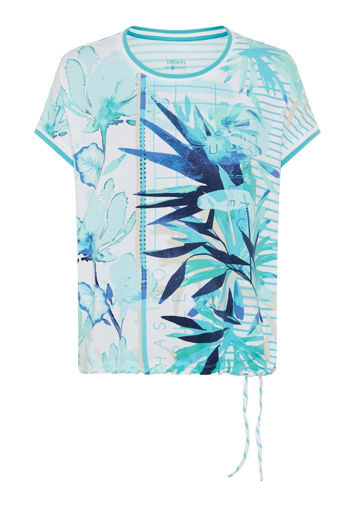 Mixed Print Embellished T-Shirt